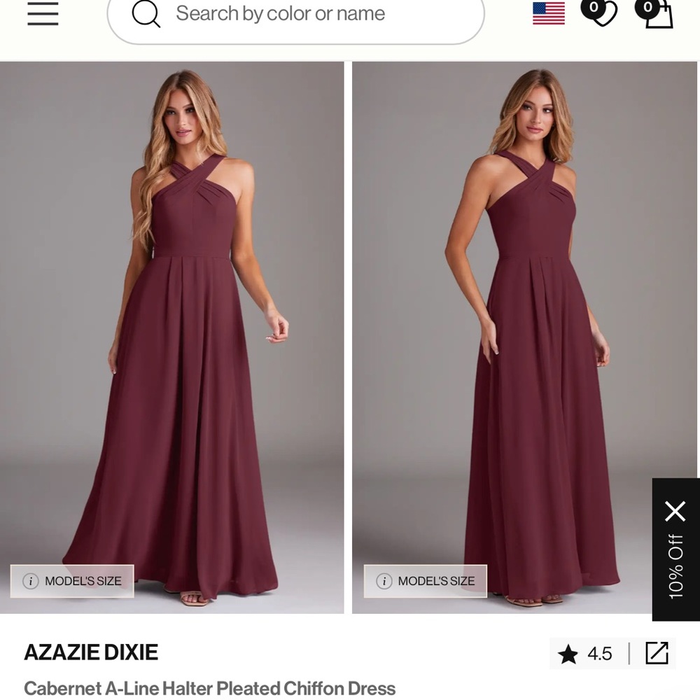 Azazie Cabernet Bridesmaid Dress